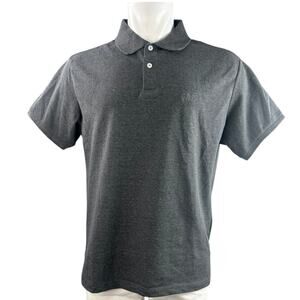 GAP Men's Black Short Sleeve Collared Button Casual Golf Polo Shirt Top Size L